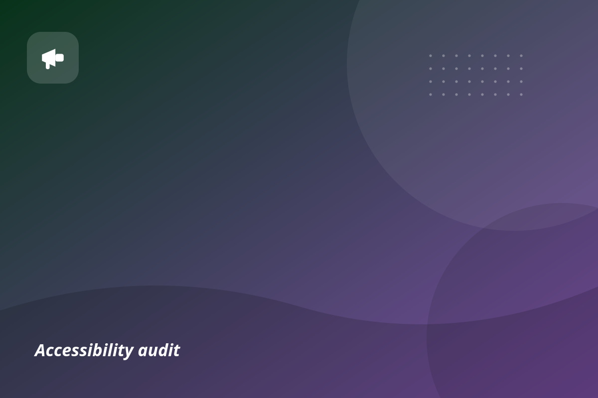 Accessibility audit